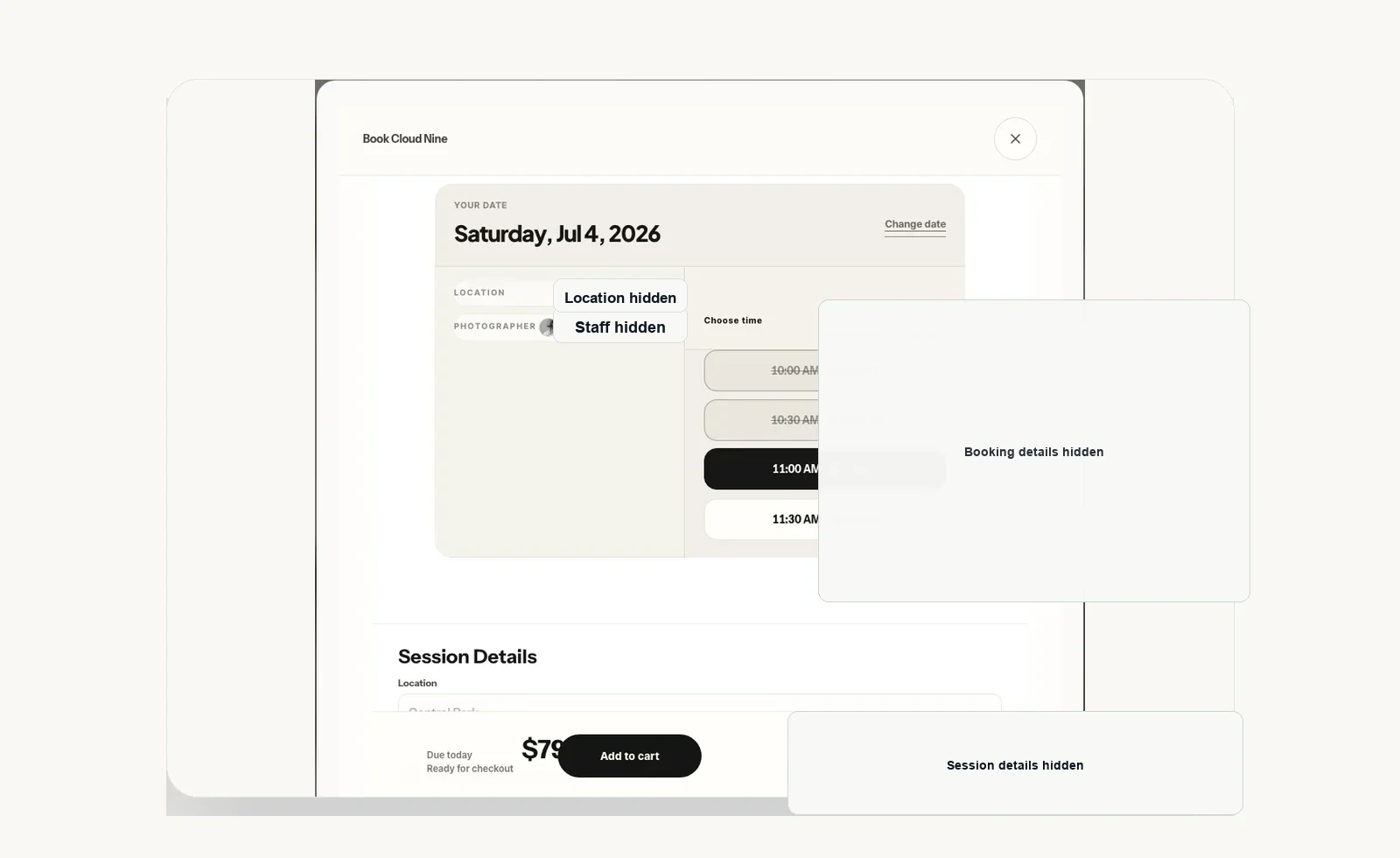 booking platform flow — current BYTHECLOUD ENT project material